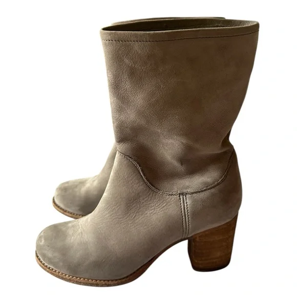 FRYE ADDIE SUEDE LEATHER HEELS BOOTS